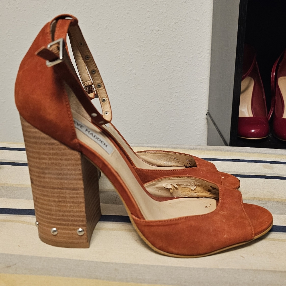Steve Madden Women's Tan Block Heel Sandals